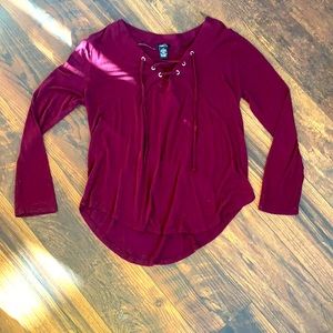 Long sleeve Burgundy top